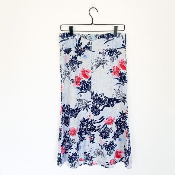 ROXY vintage floral linen blend two piece skirt set - Picture 8 of 13